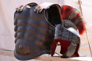 Roman Gladiator School: Learn How to fight like a Gladiator dressed in a traditional gladiator gear